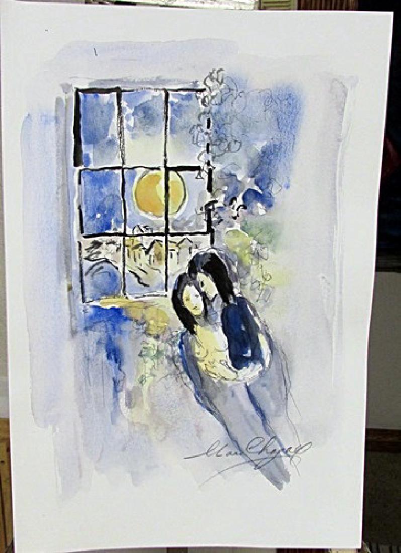 Signed Marc Chagall Watercolor (1 of 2)