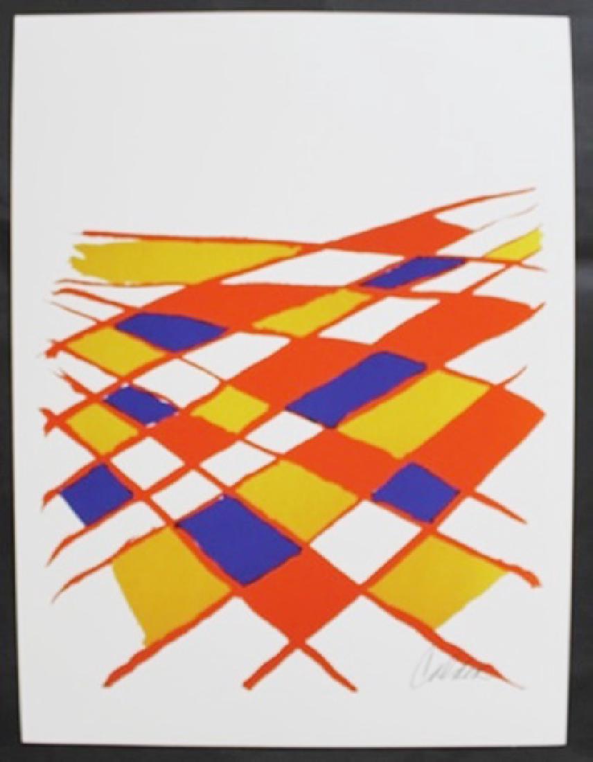Lithograph By Alexander Calder: Authentic Lithograph bears the signature Approximately 16" x 12" In.