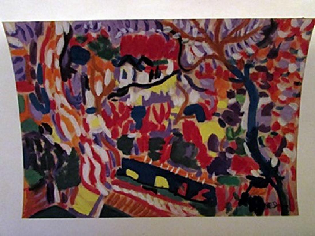 Andre Derain - The Jungle Watercolor: Watercolor on paper in the manner of Andre Derain - The Jungle, bearing the signature, private collection, unframed dimensions approx 12x8.