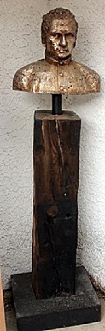 Bust of a Man - Bronze Sculpture with Wood Pedastal (1 of 4)