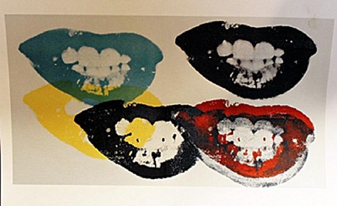 I Love Your Kiss Forever Forever - Andy Warhol: Lithograph, I Love Your Kiss Forever Forever - Andy Warhol was an American artist, director and producer who was a leading figure in the visual art movement known as pop art.
