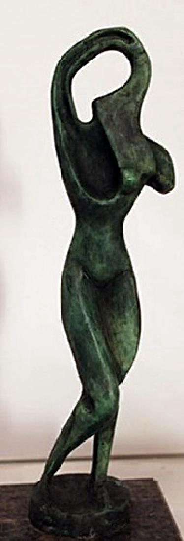 Patina Bronze Sculpture - Alexander Archipenko: Limited Edition, Hand Signed, Patina Bronze Sculpture after the artist, Size Approx. 10" x 4" x 4" in.