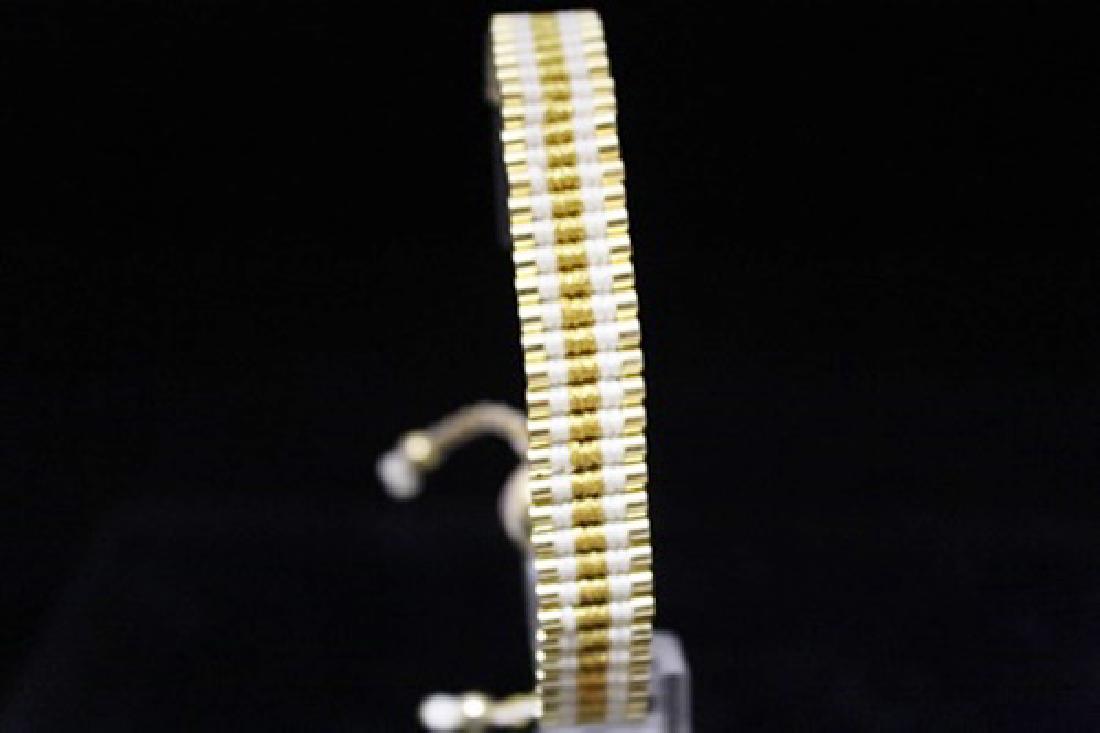 Beautiful 14kt Gold Over Silver Links London White & (1 of 3)