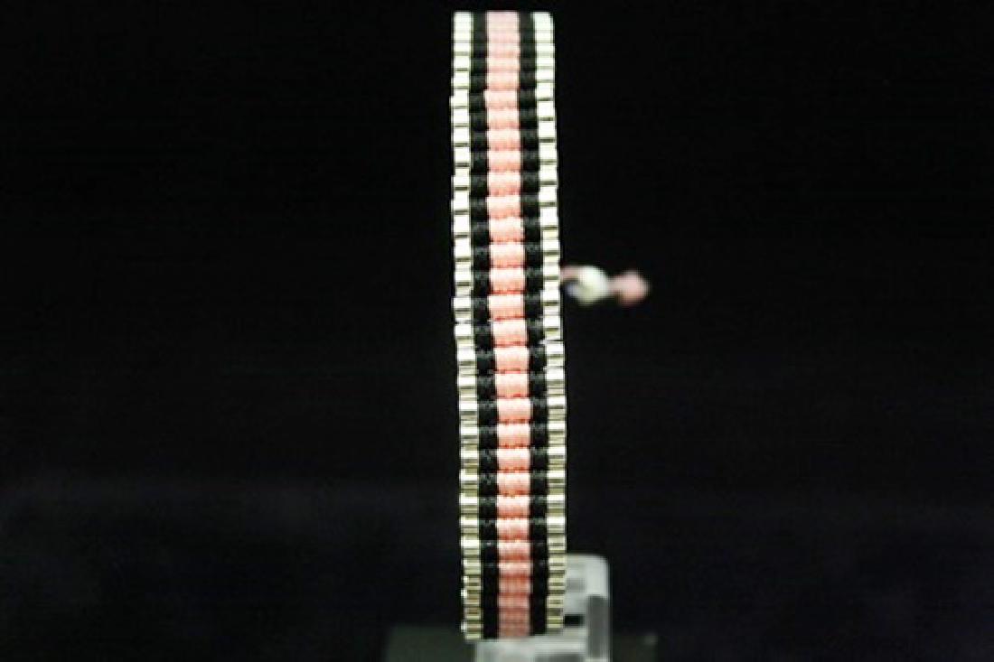 Exquisite Links London Pink & Black Silver Bracelet (1 of 3)