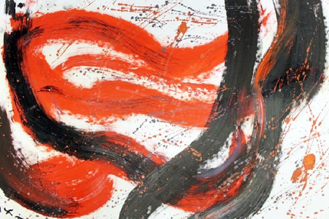 Untitled Oil On Paper - Kazuo Shiraga (1 of 2)