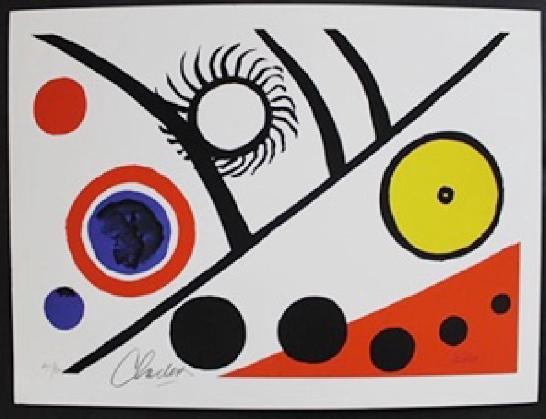 Lithograph By Alexander Calder: Authentic Lithograph bears the signature Approximately 12" x 16" In.