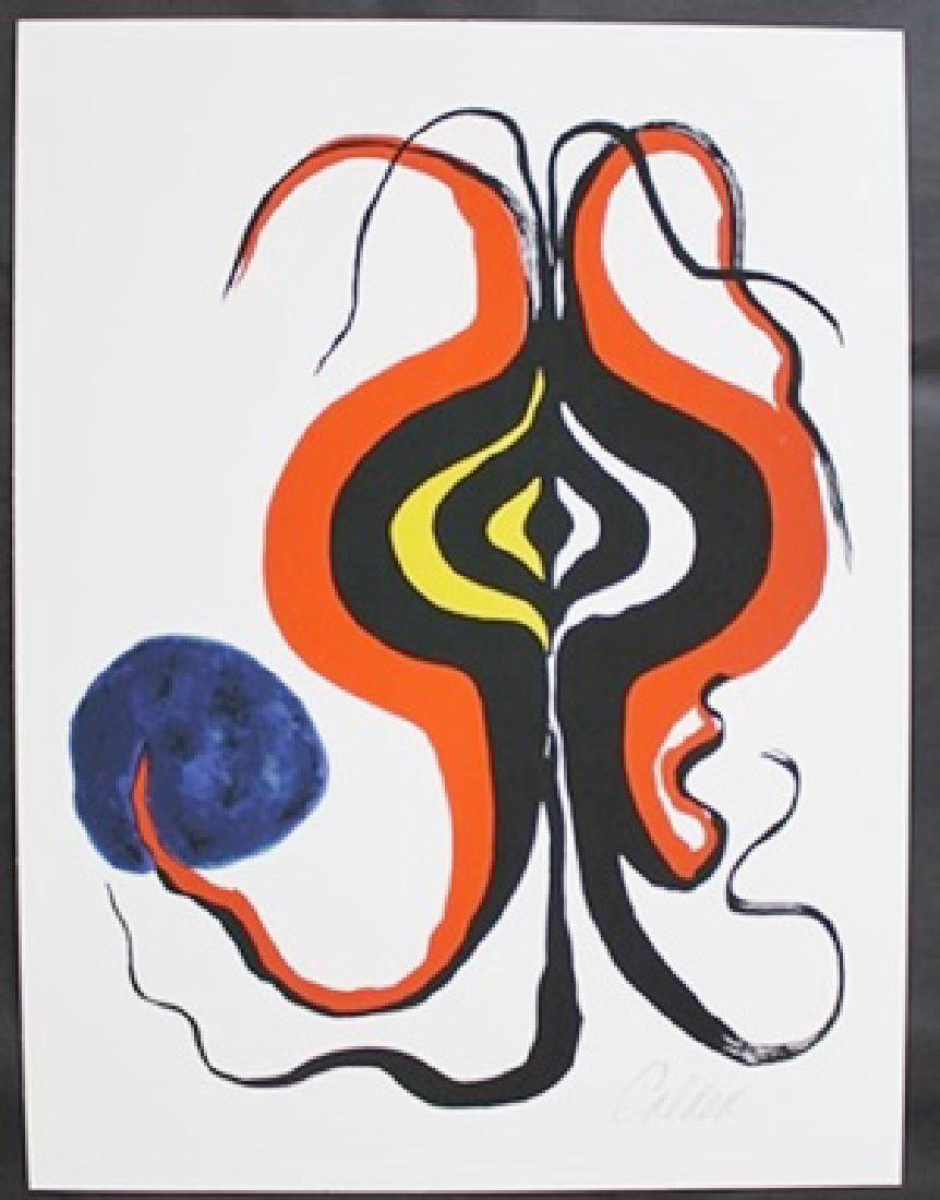 Lithograph By Alexander Calder: Authentic Lithograph bears the signature Approximately 16" x 12" In.