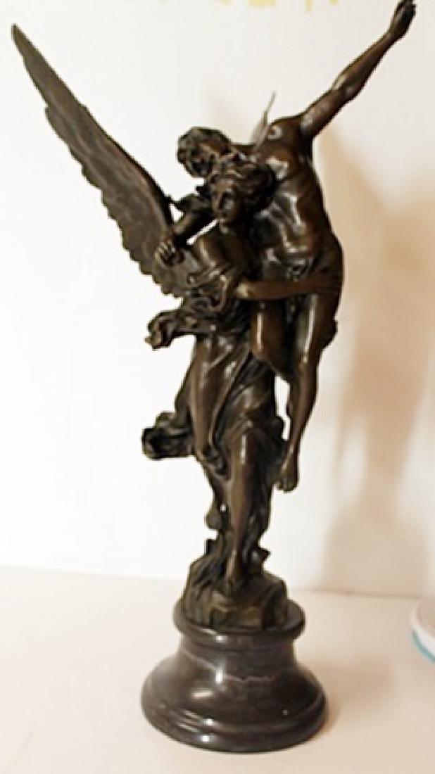 Bronze Sculpture on a Marble Base - Signed Mercie (1 of 4)