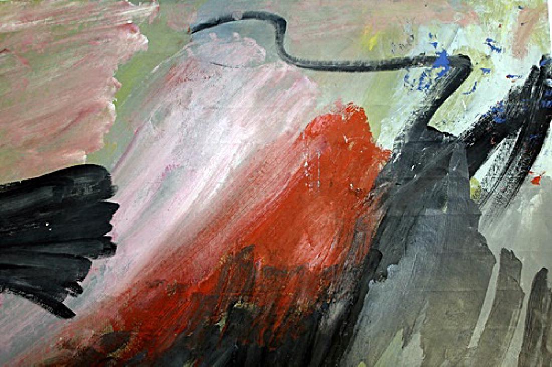 Paesaggio - Afro - Oil On Paper: Oil on paper, attributed to Afro, approx. 16x12 in. Afro Libio Basaldella was an Italian painters in the post-war period, working together with Alberto Burri and Lucio Fontana, and beginning as a memb