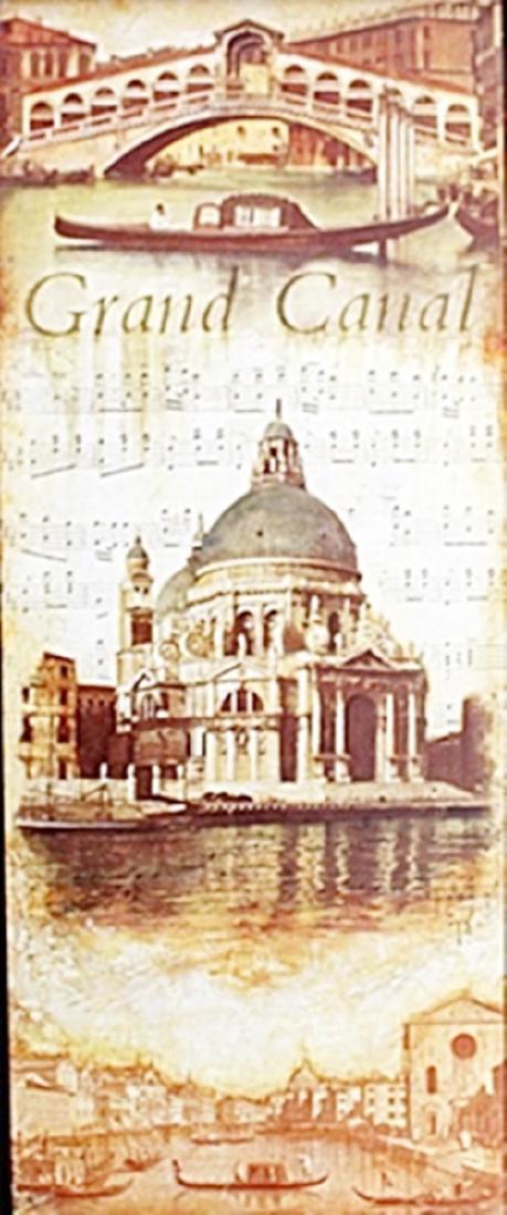 Fine Art Print "Grand Canal" by Tina Chaden: Authentic Fine Art Print "Grand Canal" by Tina Chaden, Size Approx. 20 x 8 In.