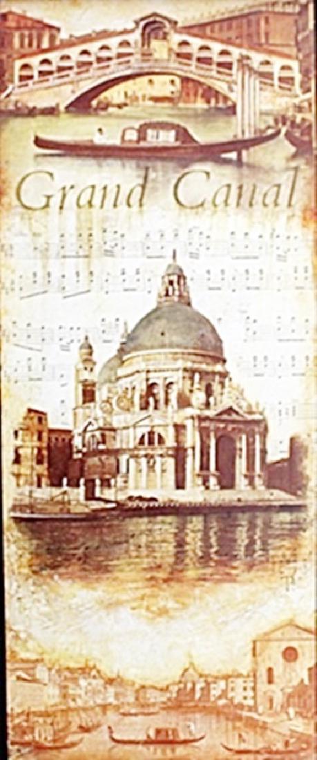Fine Art Print "Grand Canal" by Tina Chaden: Authentic Fine Art Print "Grand Canal" by Tina Chaden, Size Approx. 20 x 8 In.