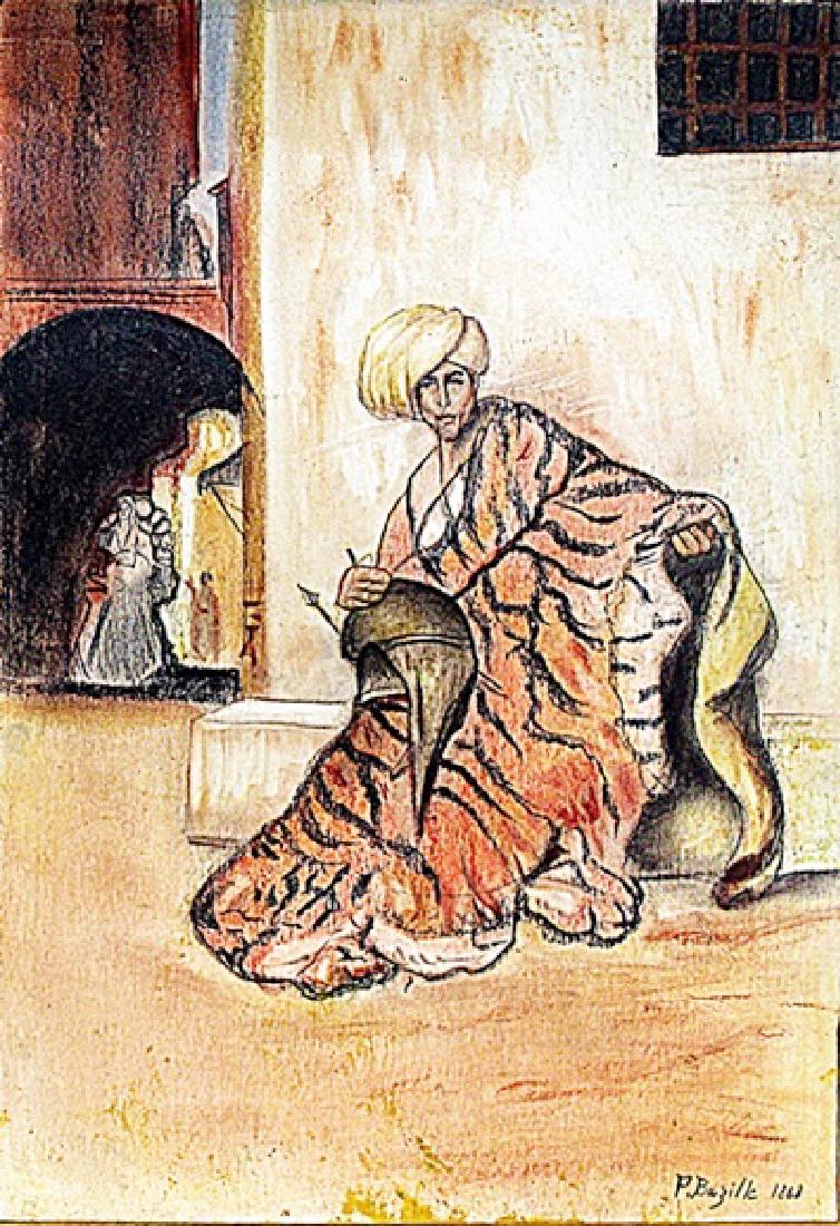 Frederic Bazille - Portrait of Homar 1868 Pastel: Pastel on paper in the manner of Frederic Bazille "Portrait of Homar", circa 1868, private collection, unframed dimensions approx 20x14.