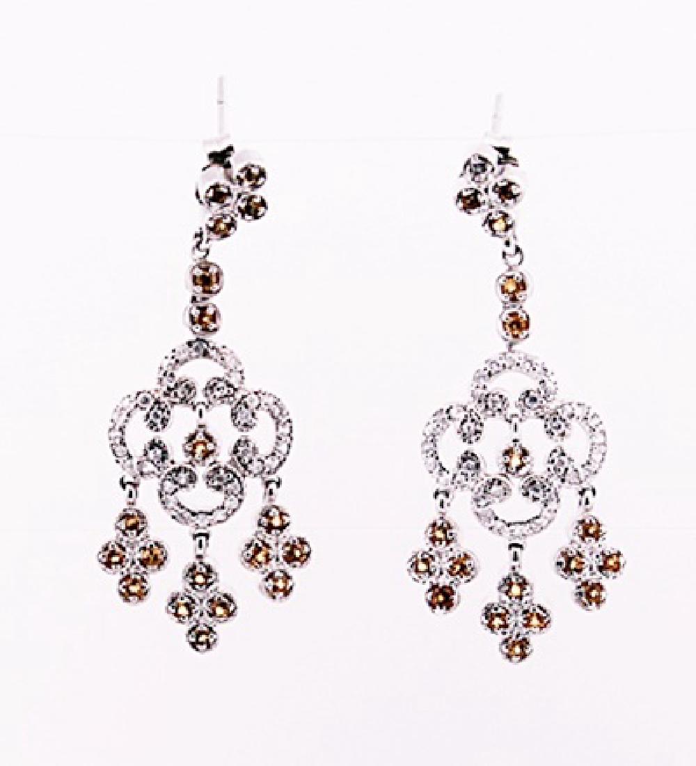 SILVER EARRING WITH CITRENE AND WHITE TOPAZ (1 of 1)
