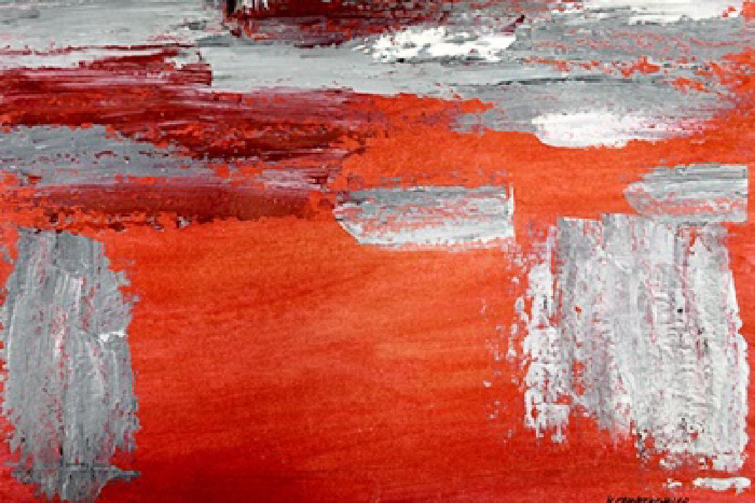 Red - Helen Frankenthaler - Oil On Paper (1 of 3)