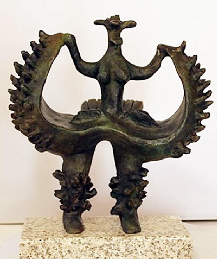 Patina Bronze Sculpture - Jacques Lipchitz: Limited Edition, Hand Signed, Patina Bronze Sculpture after the artist, Size Approx. 11" x 3" x 10" in.