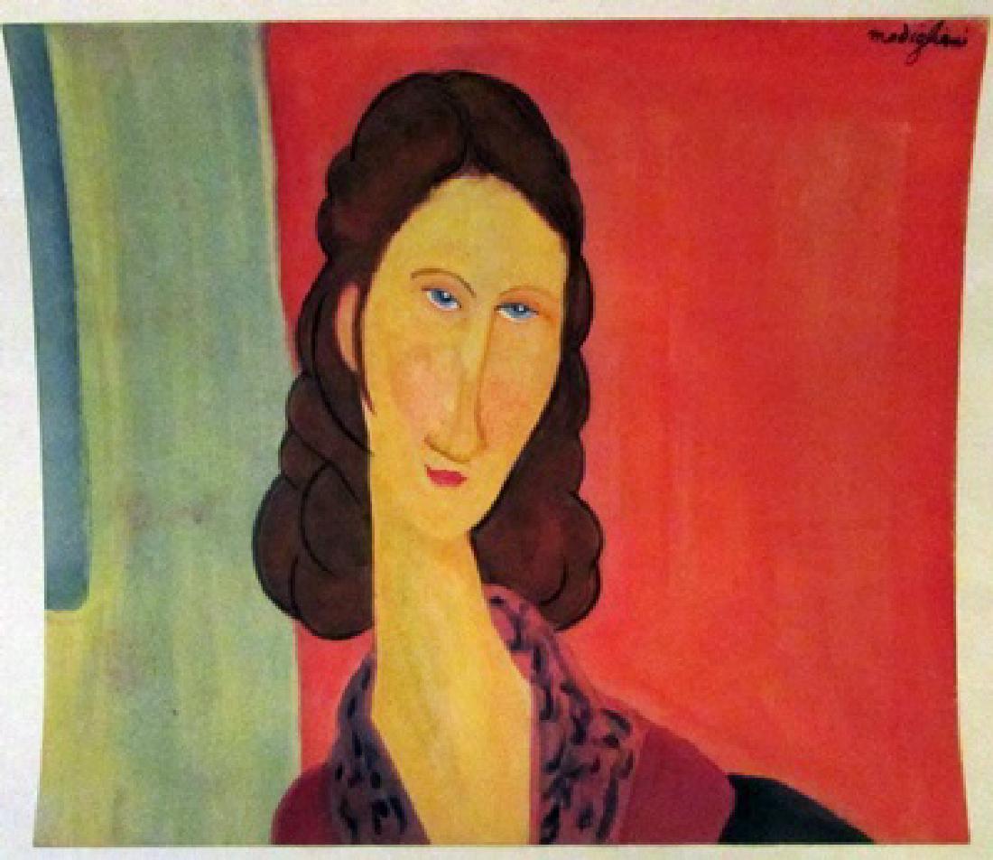 Signed Mixed Media Modigliani (1 of 2)