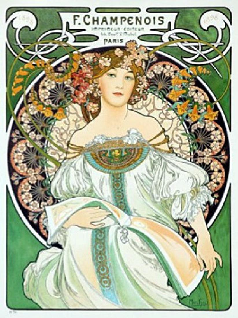 Signed Limited Edition Lithograph Alphonse Mucha (1 of 1)