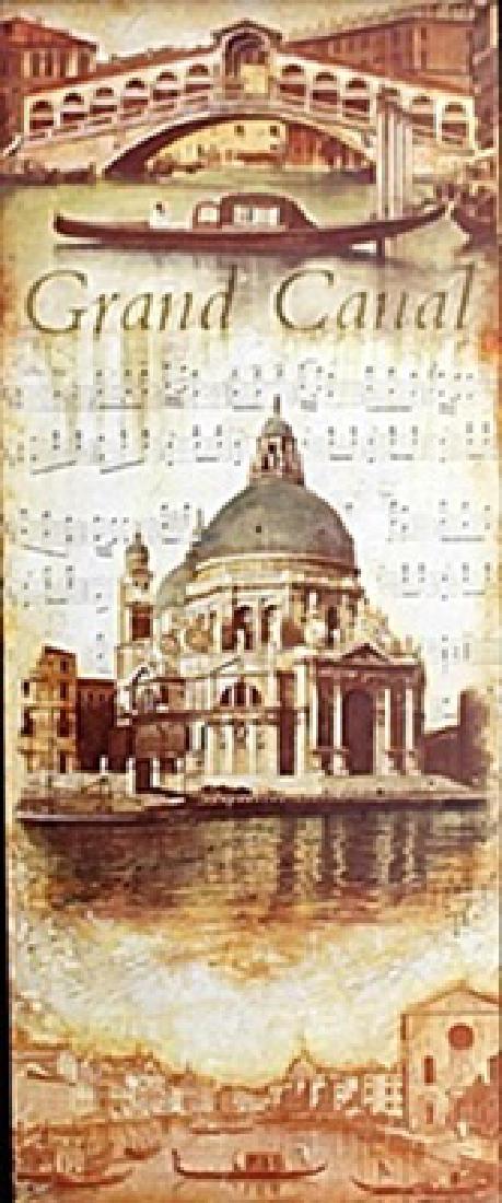 Fine Art Print "Grand Canal" by Tina Chaden: Authentic Fine Art Print "Grand Canal" by Tina Chaden, Size Approx. 20 x 8 In.