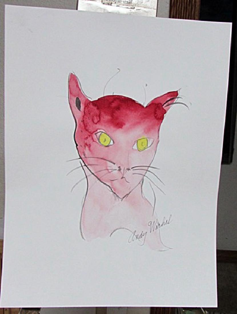 Signed Andy Warhol Watercolor (1 of 2)