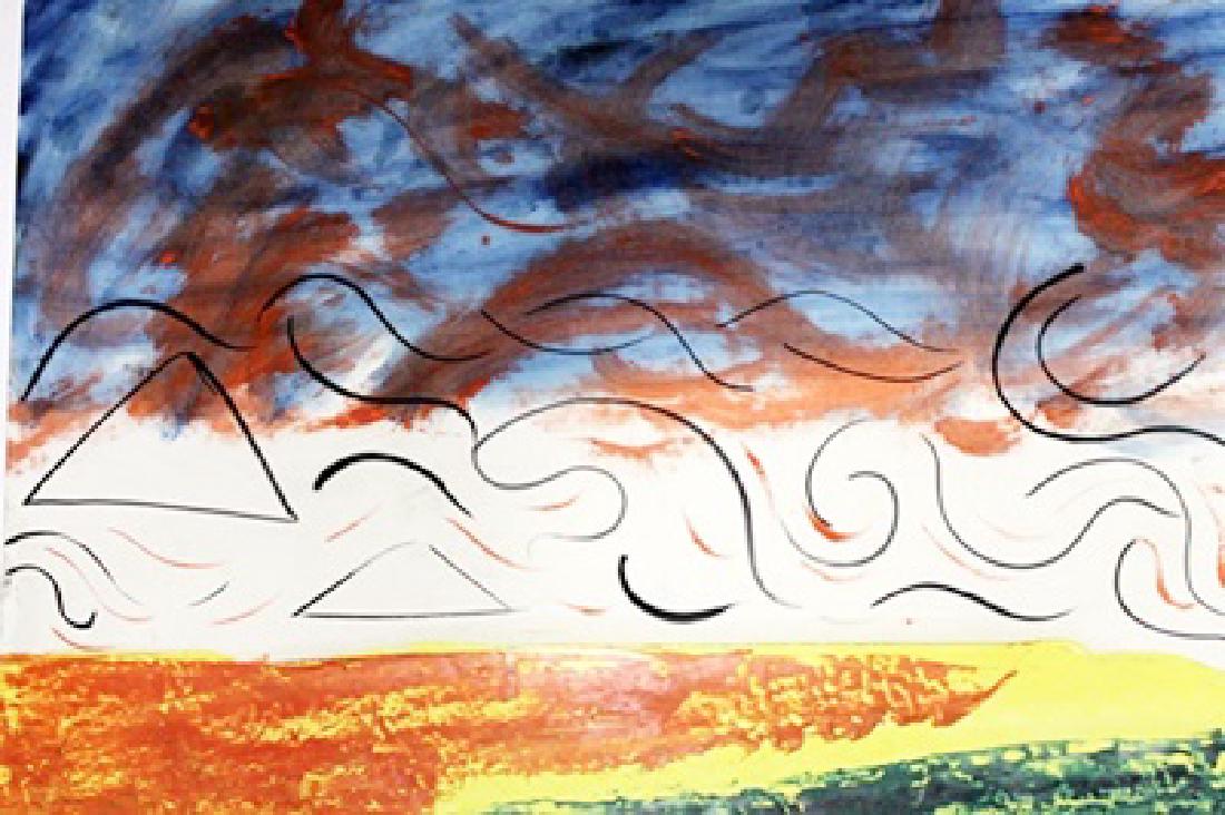 Landscape - Mario Schifano - Oil On Paper (1 of 3)