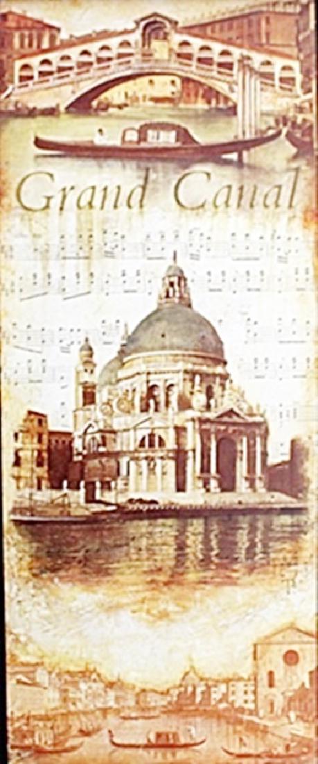 Fine Art Print "Grand Canal" by Tina Chaden: Authentic Fine Art Print "Grand Canal" by Tina Chaden, Size Approx. 20 x 8 In.