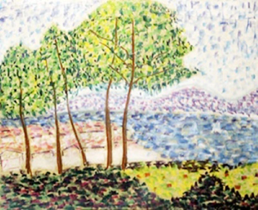 Boats At Collioure - Andre Derian - Paste On Paper: Pastel on paper, attributed to Andre Derain, approx. 17x13 in. André Derain was a French artist, painter, sculptor and co-founder of Fauvism with Henri Matisse.