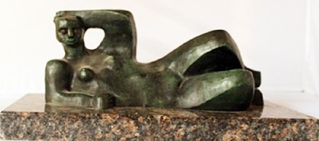 Resting Man - Patina Bronze Sculpt. - Henry Moore (1 of 4)