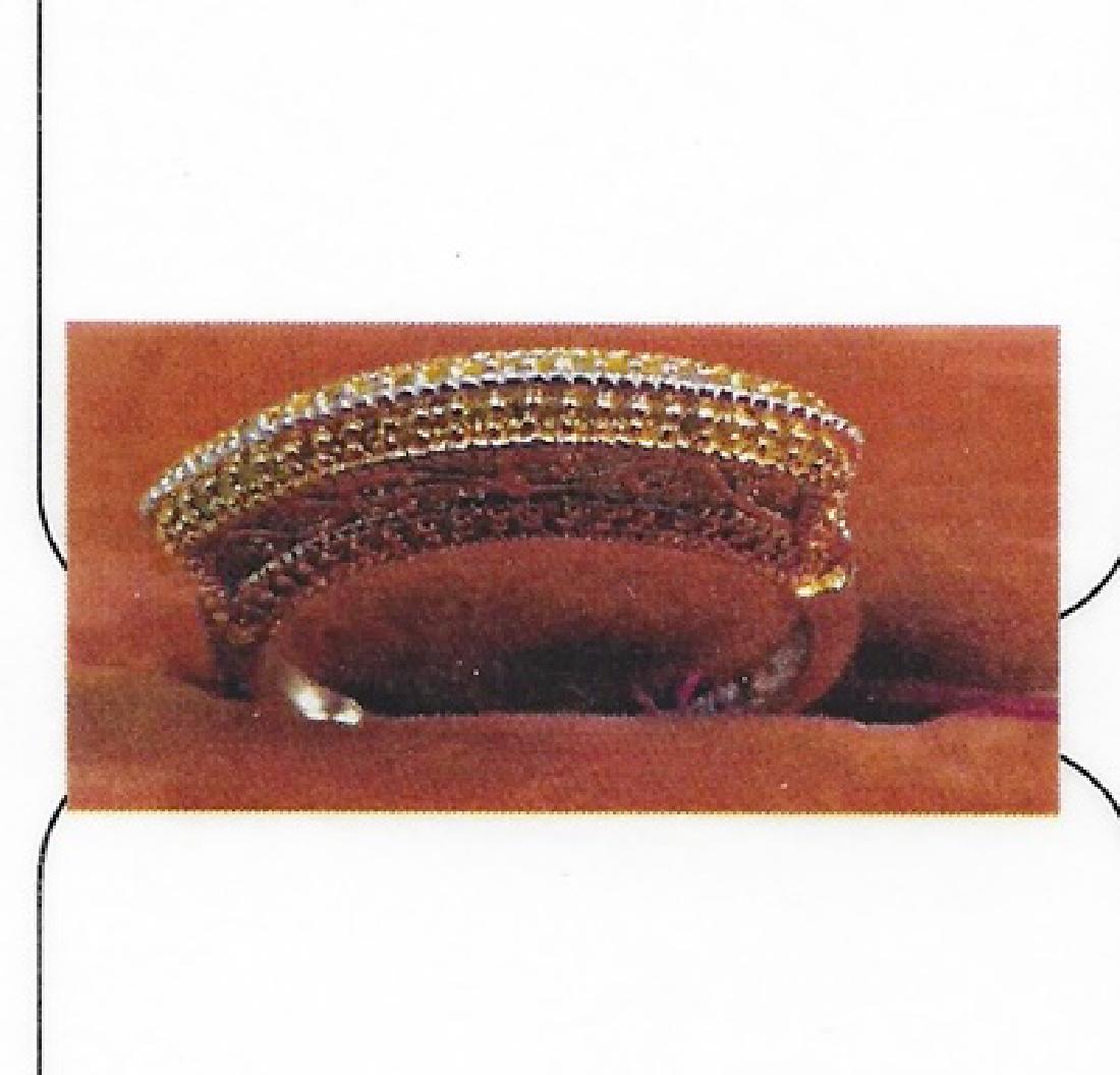 Ladys silver diamond design ring (1 of 1)