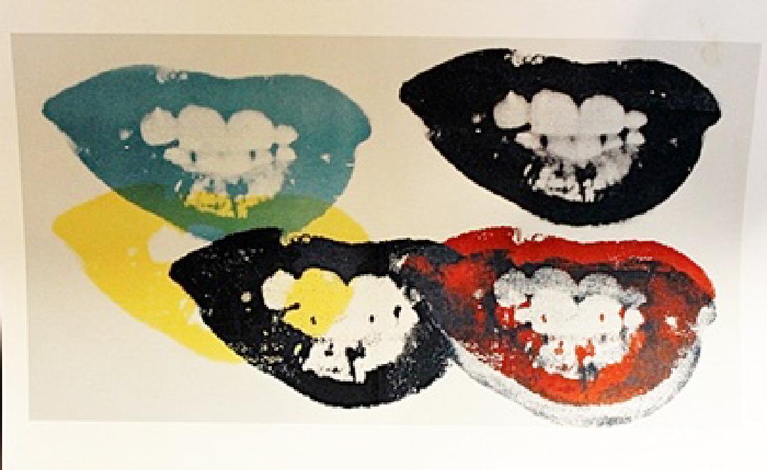 I Love Your Kiss Forever Forever - Andy Warhol: Lithograph, I Love Your Kiss Forever Forever - Andy Warhol was an American artist, director and producer who was a leading figure in the visual art movement known as pop art.