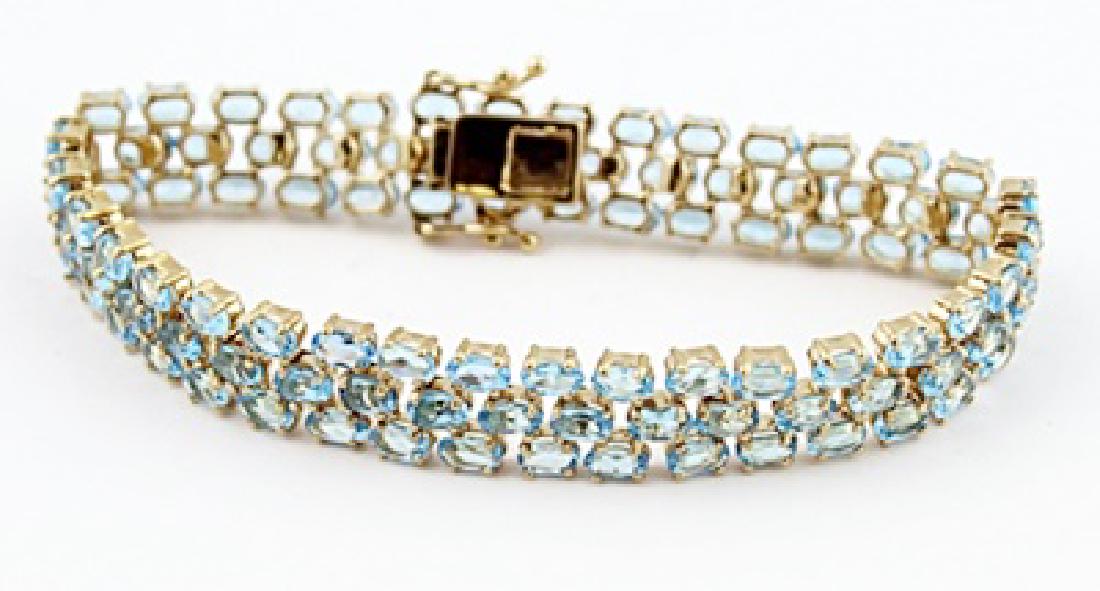 SILVER BRACELET WITH BLUE TOPAZ (1 of 1)