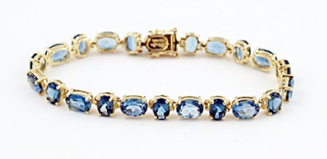 SILVER BRACELET WITH LONDON BLUE TOPAZ (1 of 1)
