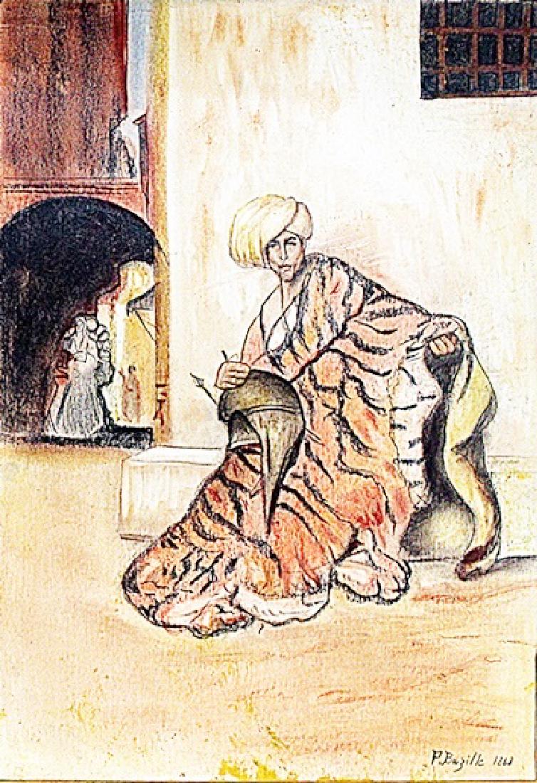 Frederic Bazille - Portrait of Homar 1868 Pastel: Pastel on paper in the manner of Frederic Bazille "Portrait of Homar", circa 1868, private collection, unframed dimensions approx 20x14.