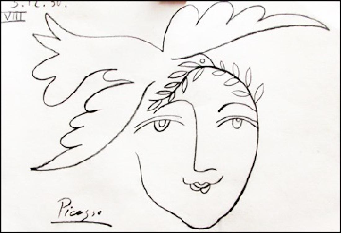 Pablo  Picasso - Drawing on paper  45E (1 of 2)