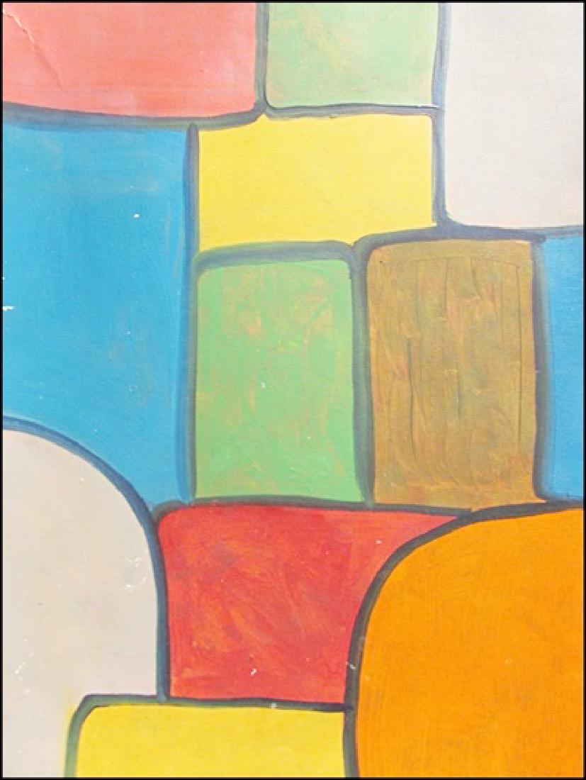 Ernest Mancoba - Oil On Paper: Oil on paper by Ernest Mancoba, approx. 20x14 in. Ernest Mancoba was an avant-garde artist, born in South Africa, who spent the majority of his life in Europe. He was probably South Africa's first pro