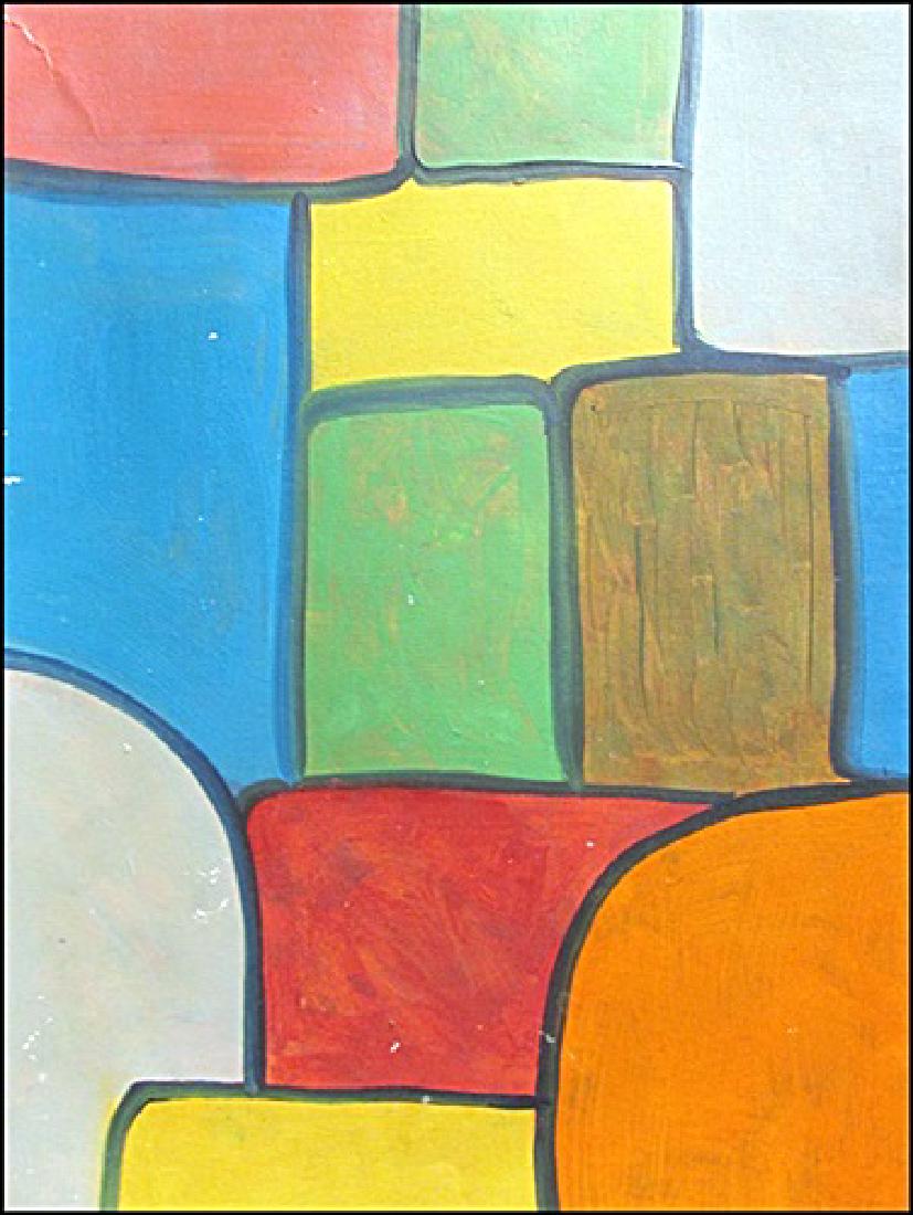 Ernest Mancoba - Oil On Paper: Oil on paper by Ernest Mancoba, approx. 20x14 in. Ernest Mancoba was an avant-garde artist, born in South Africa, who spent the majority of his life in Europe. He was probably South Africa's first pro