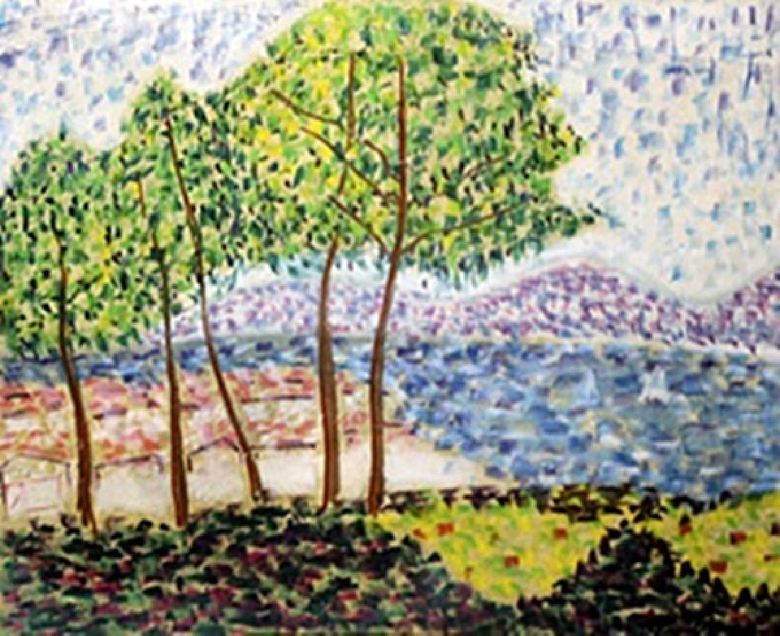 Boats At Collioure - Andre Derian - Paste On Paper: Pastel on paper, attributed to Andre Derain, approx. 17x13 in. André Derain was a French artist, painter, sculptor and co-founder of Fauvism with Henri Matisse.