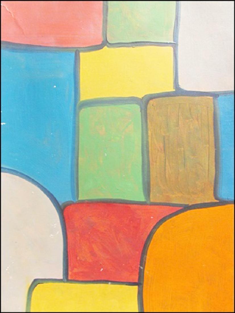 Ernest Mancoba - Oil On Paper: Oil on paper by Ernest Mancoba, approx. 20x14 in. Ernest Mancoba was an avant-garde artist, born in South Africa, who spent the majority of his life in Europe. He was probably South Africa's first pro