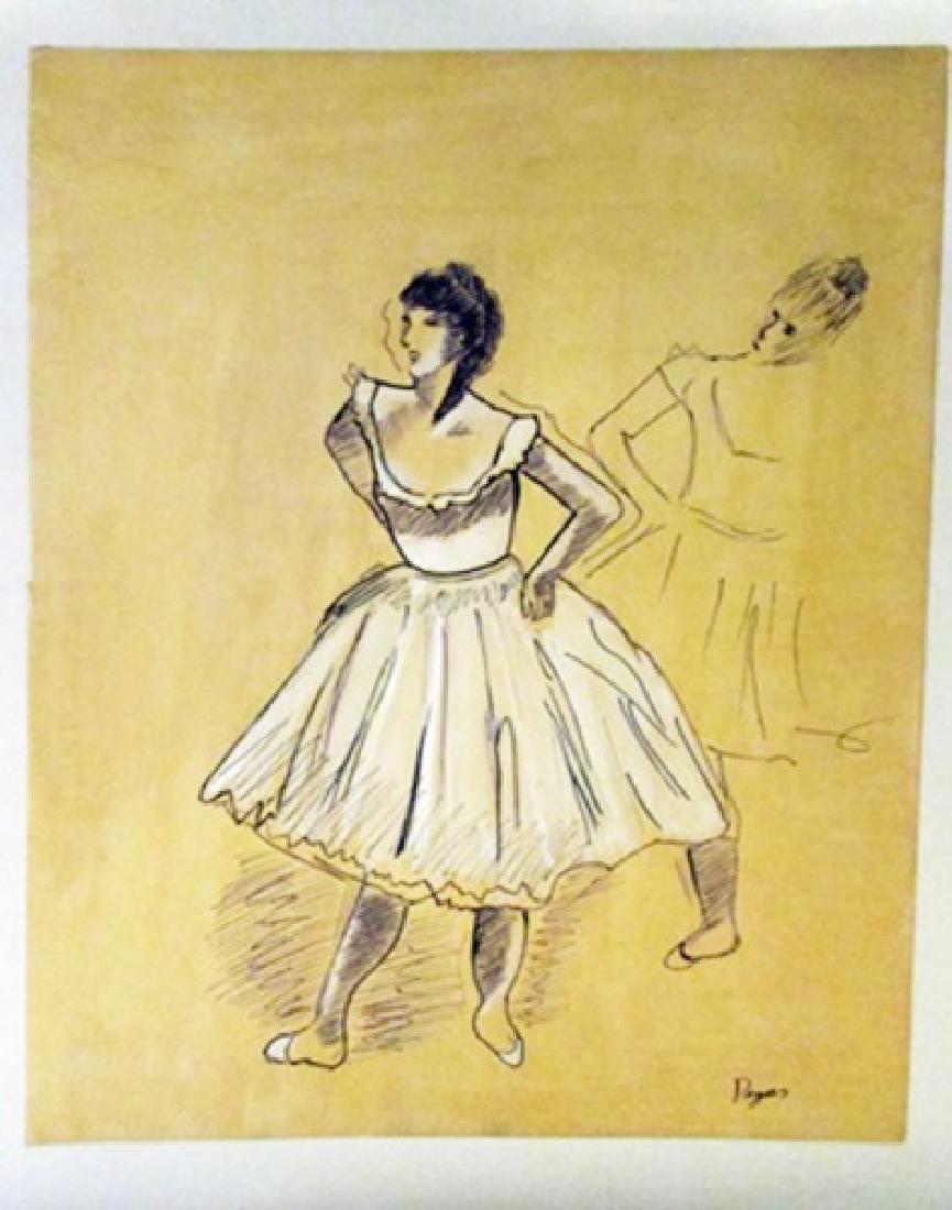 Edgar Degas - The Dancers Watercolor (1 of 2)