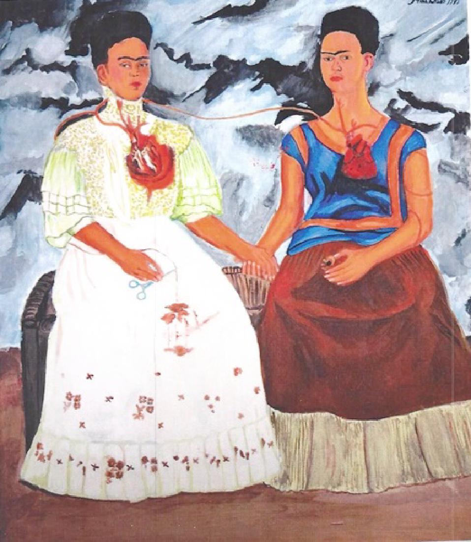 Two Fridas - Frida Kahlo - Oil On Paper (1 of 1)