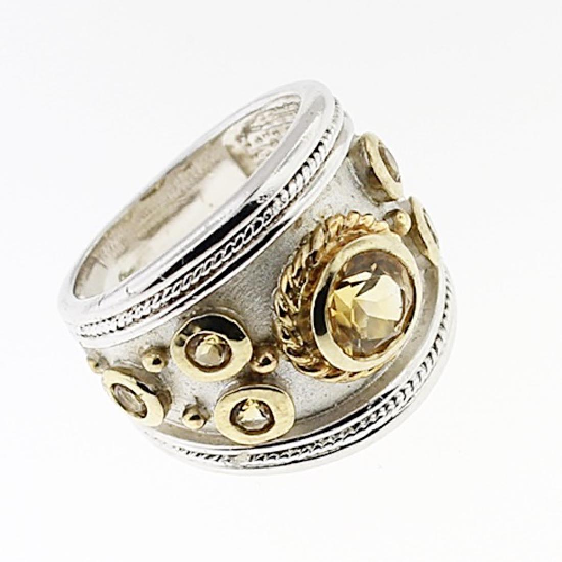 SILVER RING WITH CITRINE