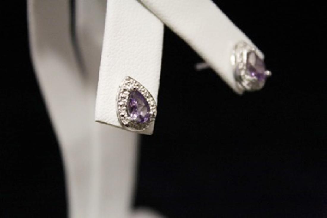 Exquisite Lab Ruby Silver Earrings (45M) - 2