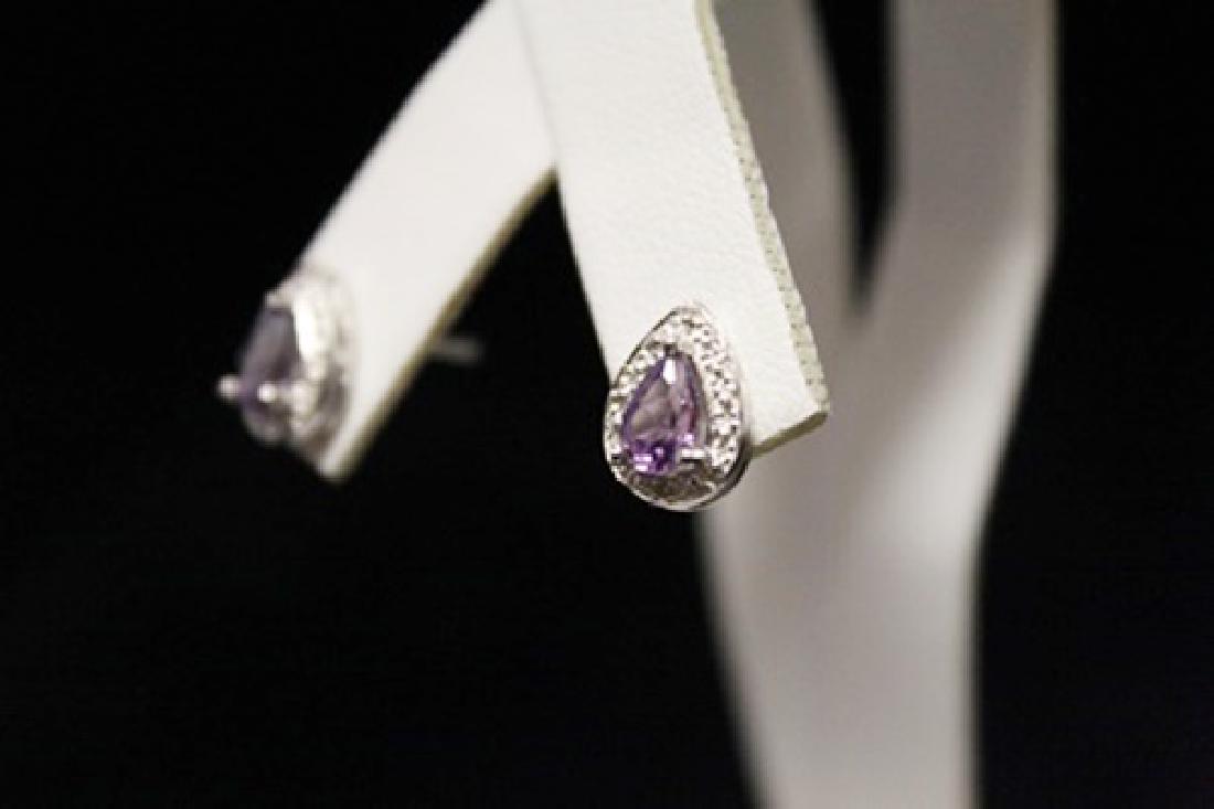 Exquisite Lab Ruby Silver Earrings (45M) - 3