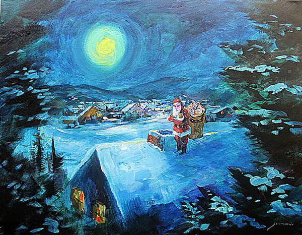 Original Hand Signed Michael Schofield Painting: Original hand signed painting by Michael Schofield. Unframed stretched dimensions are approximately 20x24.