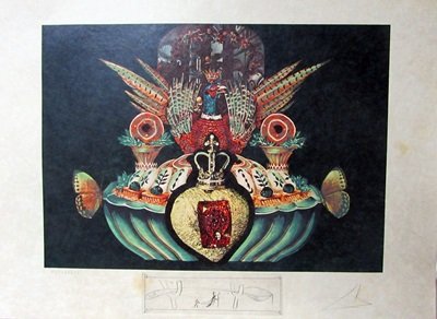 Hand Signed Limited Edition Salvador Dali: Lithograph bears a pencil signature of Salvador Dali in a limited edition, bears the certified stamp of Bruce Hochman on the verso. Unframed dimensions approx 21x19. AR-1.