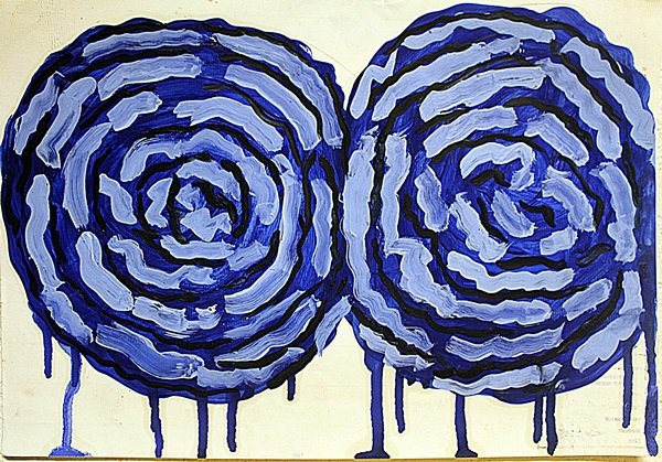 Cy Twombly - Two Roses 1970 Oil: Oil on paper after Cy Twombly "Two Roses". Unframed dimensions approx 17x12.