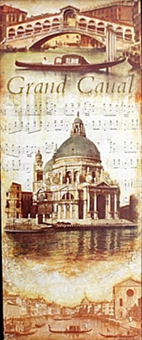 Fine Art Print "Grand Canal" by Tina Chaden: Authentic Fine Art Print "Grand Canal" by Tina Chaden, Size Approx. 20 x 8 In.