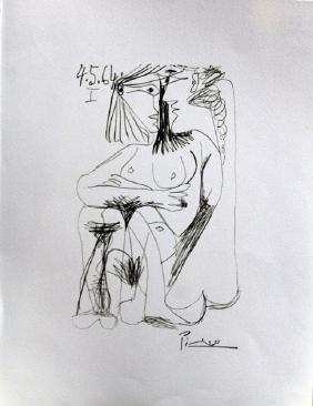 lithograph picasso pablo signed 295c original