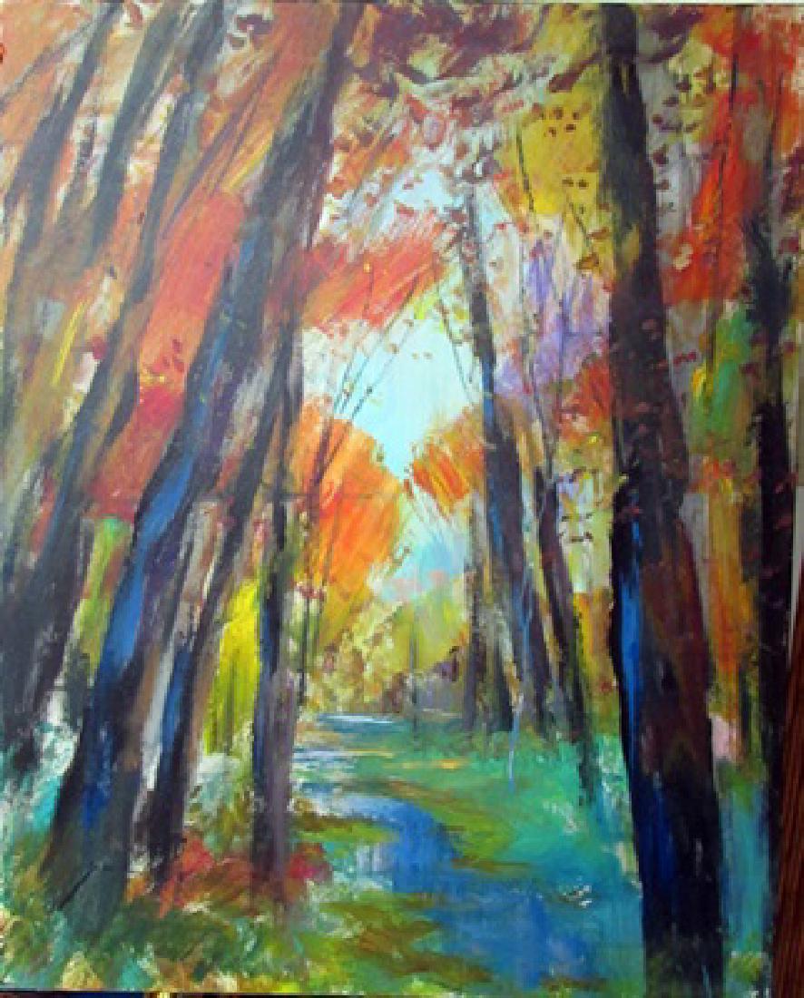 Original Michael Schofield On Canvas: Original hand signed Michael Schofield on canvas, unframed dimensions approx 24x20. AR-1.