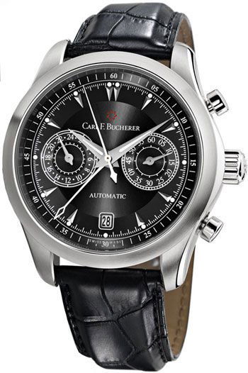 Carl F. Bucherer: Manero CentralChrono Men Watch - CASE = [Material:Stainless Steel], [Case Diameter:42.5], [Case Thickness:14.24mm], [Bezel:Fixed], [Case Back:See-thru Sapphire Crystal], [Water Resistant:30 Meters/100