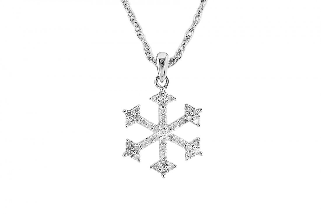 WG DIAMOND SNOWFLAKE PENDANT (#7378D) (1 of 1)